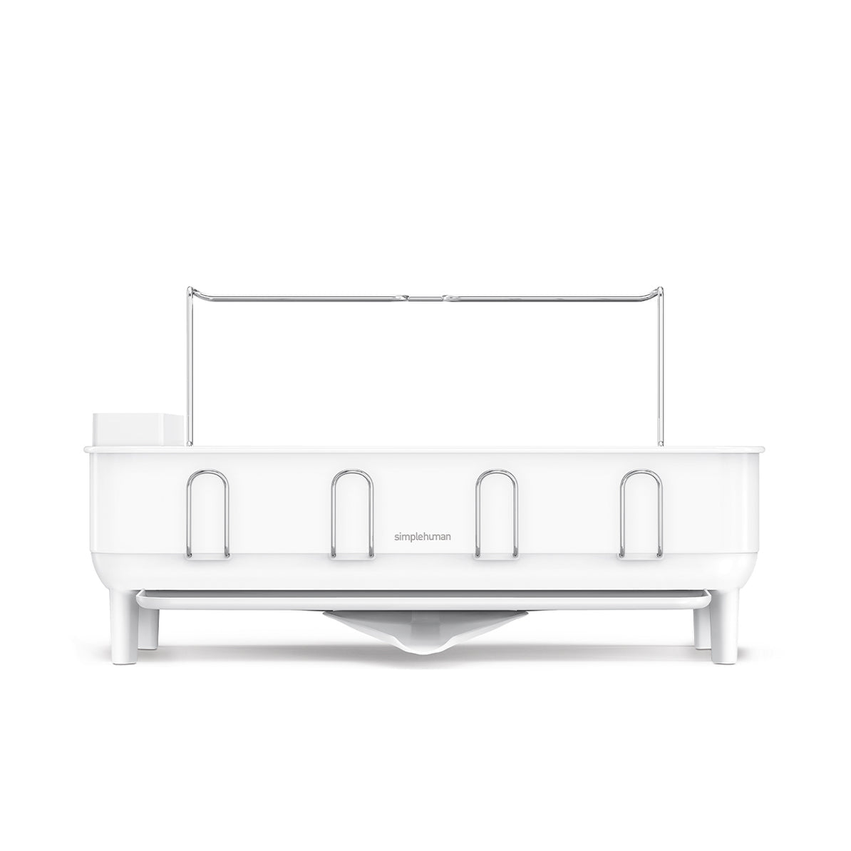 Simplehuman – Abtropfgestell 56,6 × 51,4 × 29,2 cm, Edelstahl/Kunststoff, Weiss