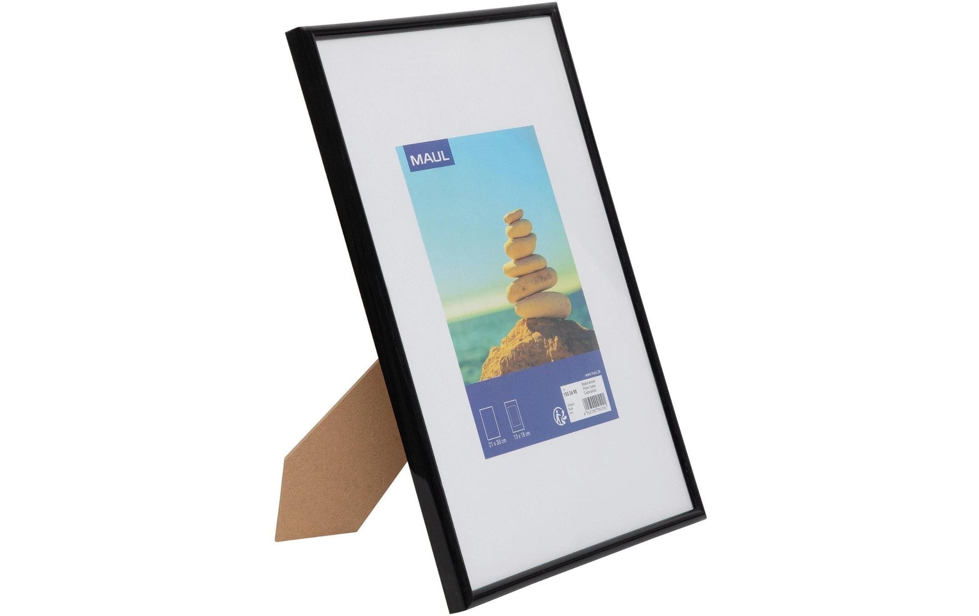 MAUL Bilderrahmen – für 21 × 30 cm – MDF & Kunststoff, Schwarz