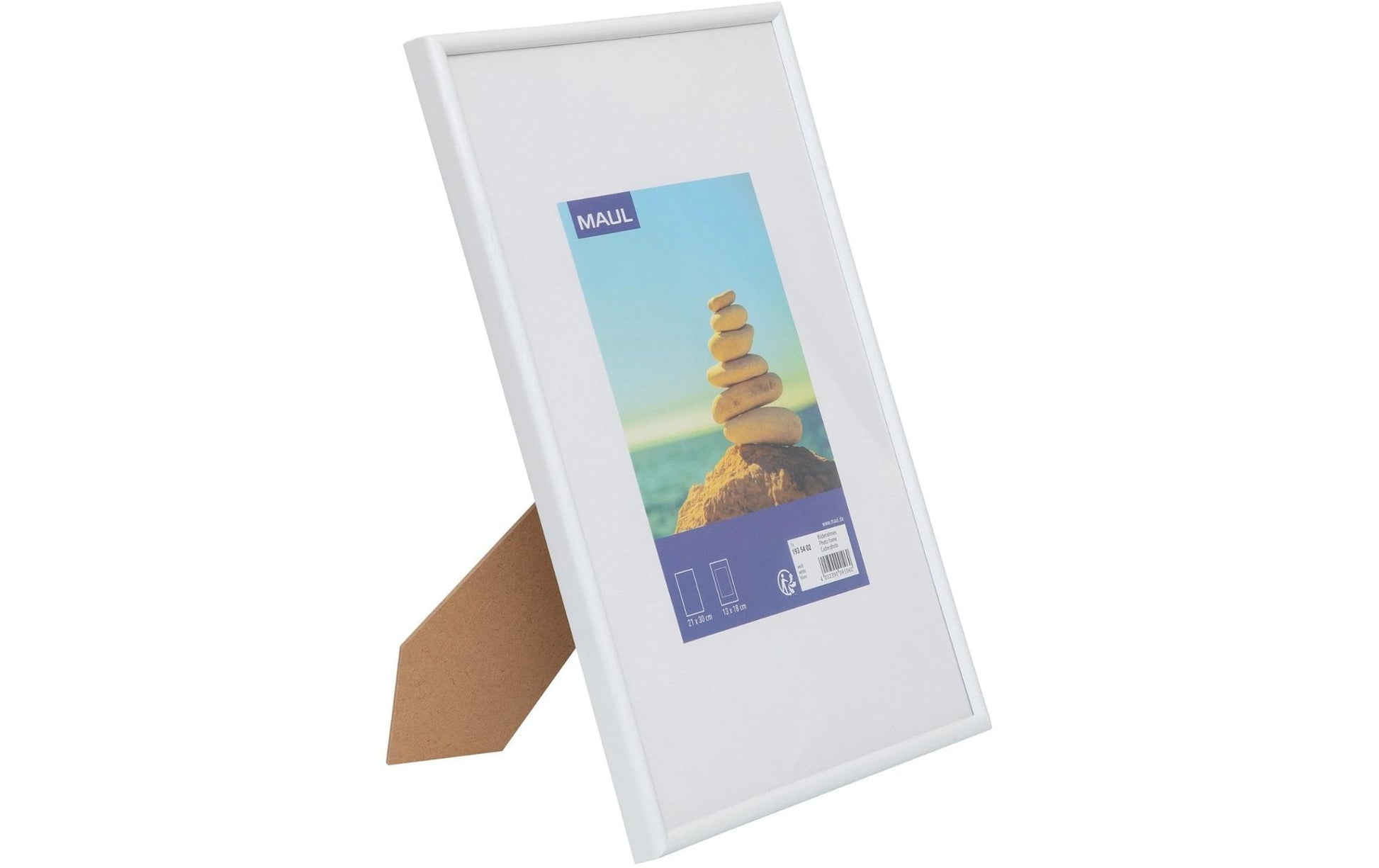 MAUL Bilderrahmen – für 21 × 30 cm – MDF & Kunststoff, Weiss