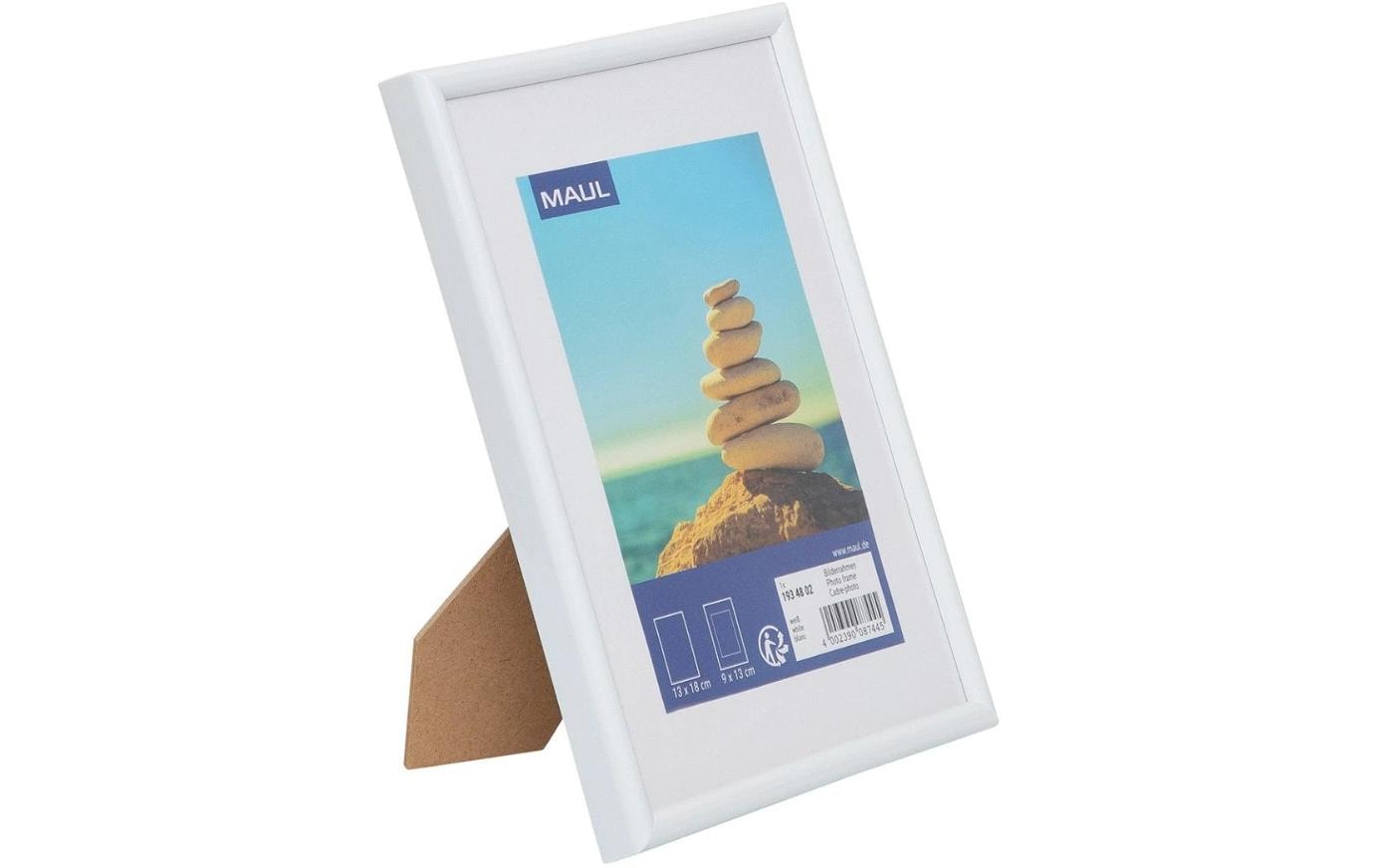 MAUL Bilderrahmen – für 13 × 18 cm – MDF & Kunststoff, Weiss