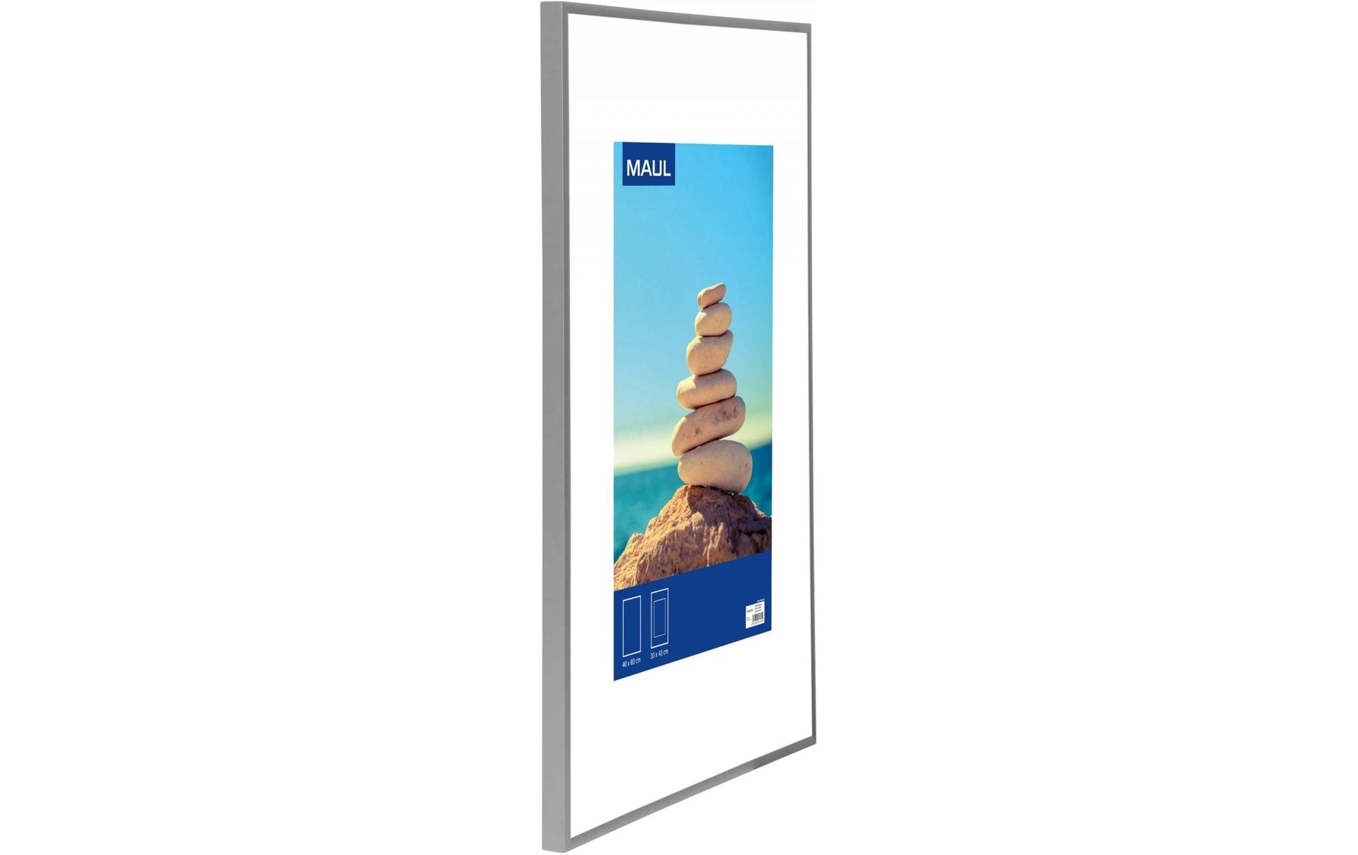 MAUL Bilderrahmen – für 40 × 60 cm – Aluminium & Kunststoff, silber
