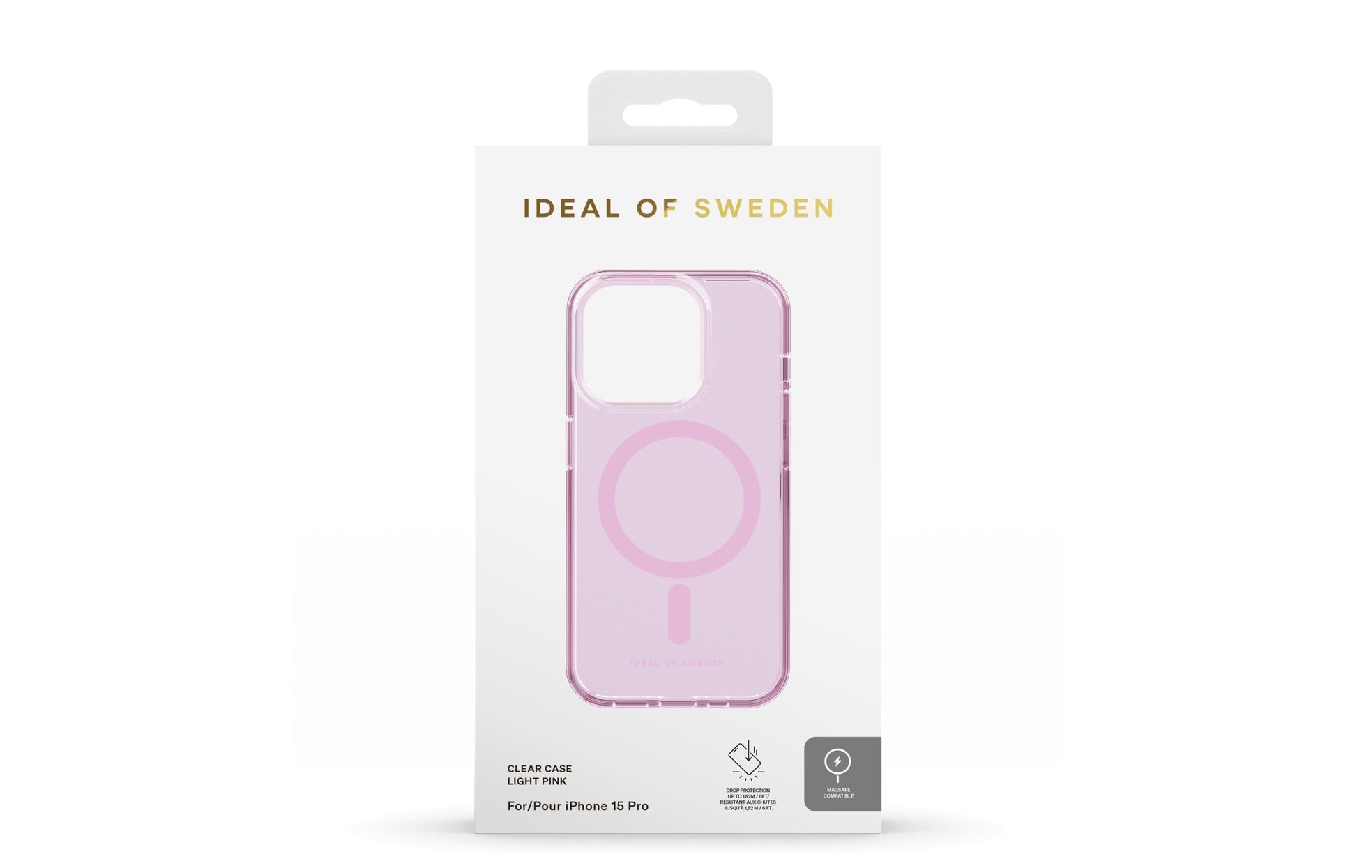 iDeal of Sweden Backcover – für Apple iPhone 15 Pro, MagSafe, PC+TPU, Hellrosa, bis 1,82 m sturzsicher