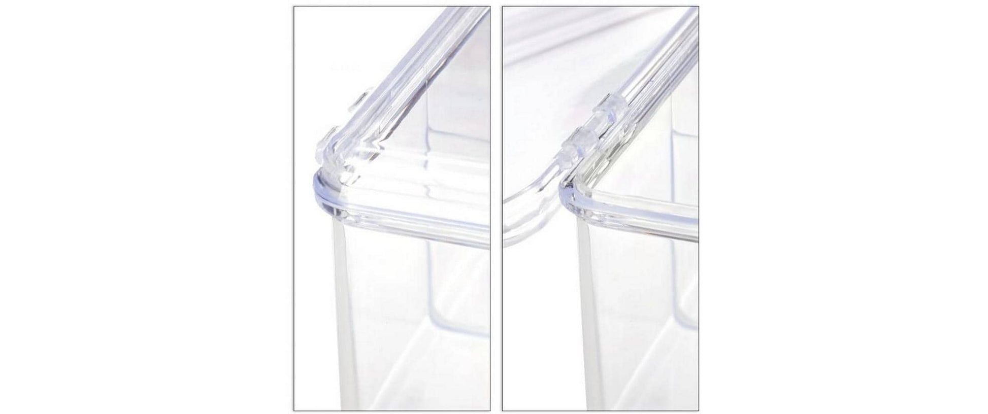 Relaxdays Teebeutelbox Kunststoff, 6 Fächer, 21,5 × 14,5 × 9 cm, transparent