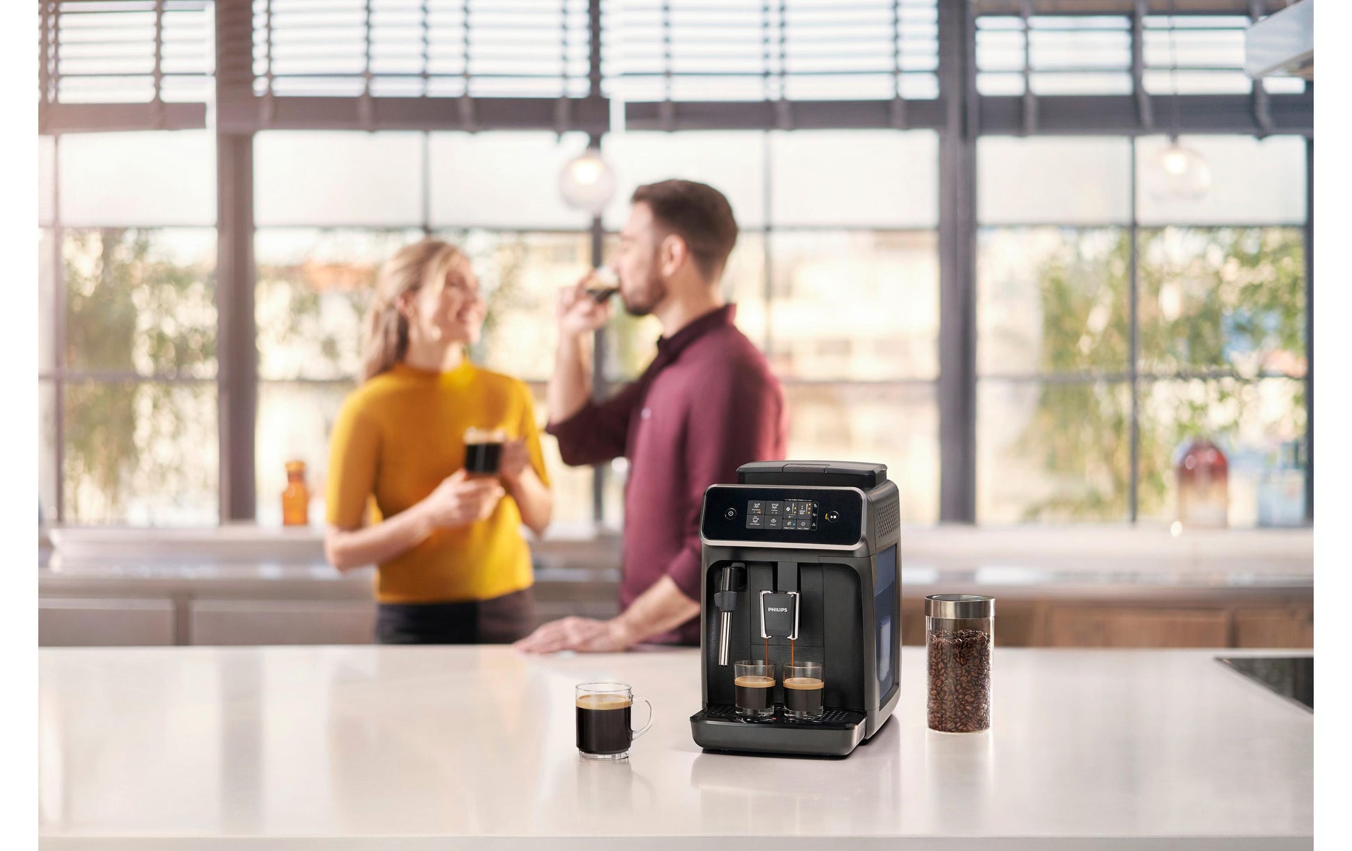 Philips 2200 Serie EP2225/10 Kaffeevollautomat – 15 bar, 1,8 l, 275 g, Keramik-Mahlwerk, Schwarz