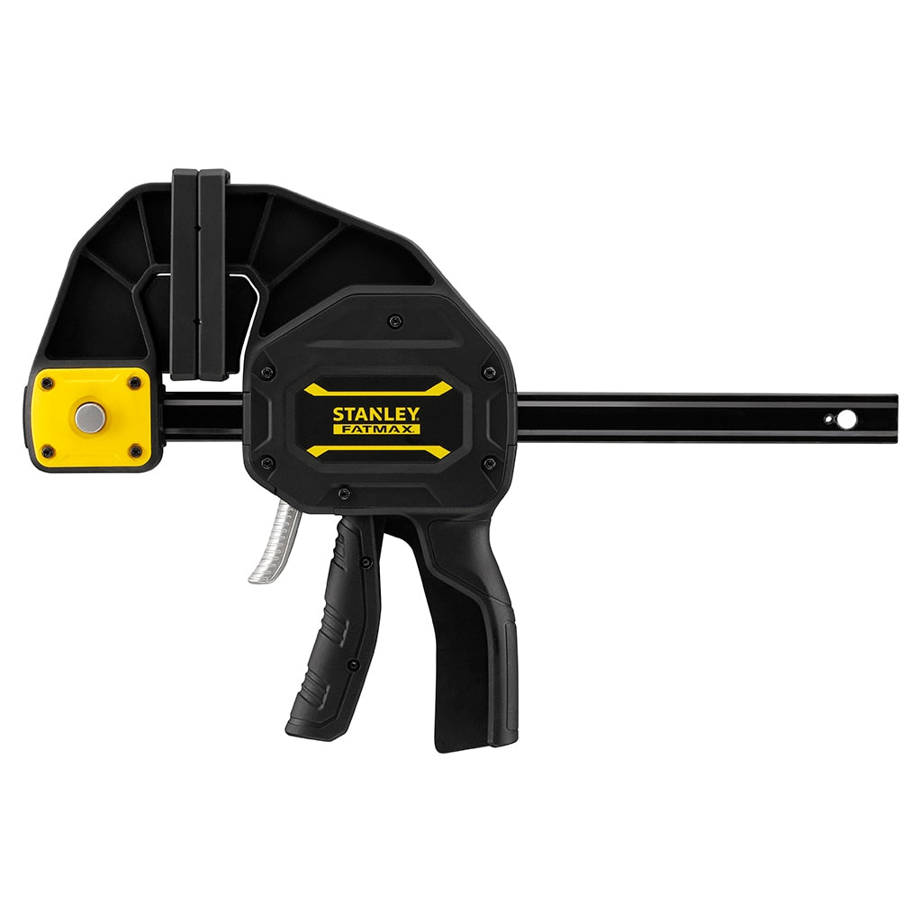 Stanley FATMAX XL Einhandzwinge – Spannweite 900 mm, Schliesskraft 270 kg – mit Klemmpads