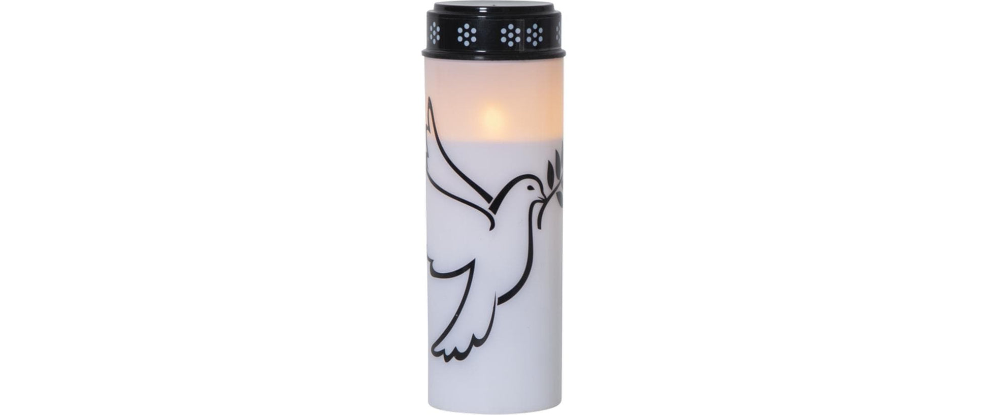 Star Trading Dekorative Aussenleuchte – Ø 7,5 cm, 0,02 W, Warmweiss – Batteriebetrieben, Timer 6/18 h, Weiss, Kunststoff