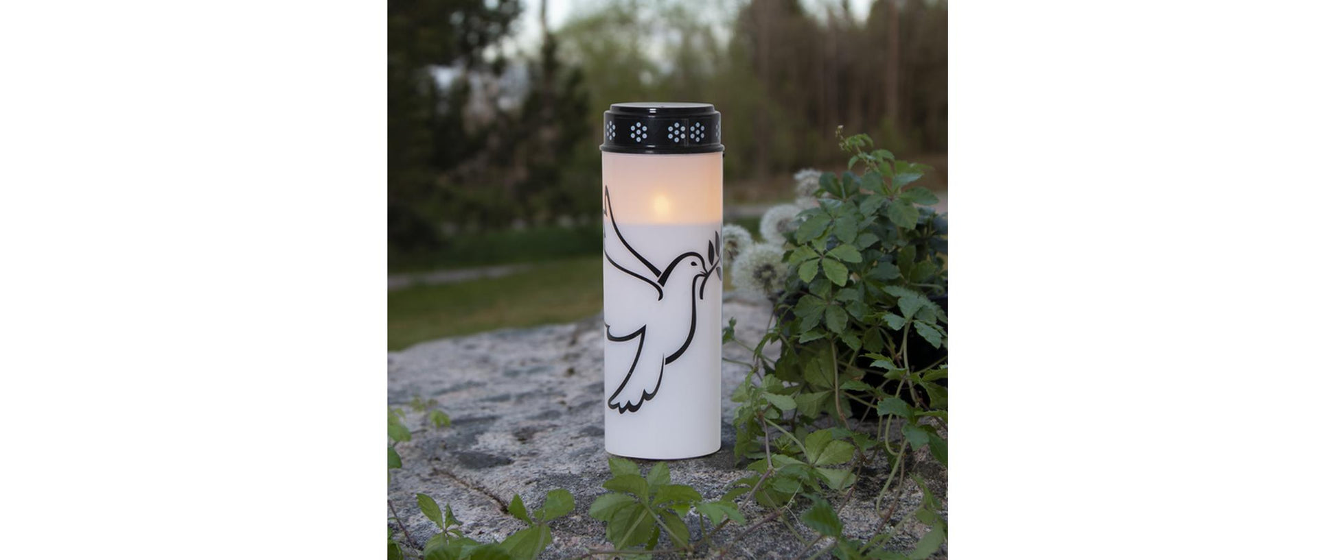Star Trading Dekorative Aussenleuchte – Ø 7,5 cm, 0,02 W, Warmweiss – Batteriebetrieben, Timer 6/18 h, Weiss, Kunststoff