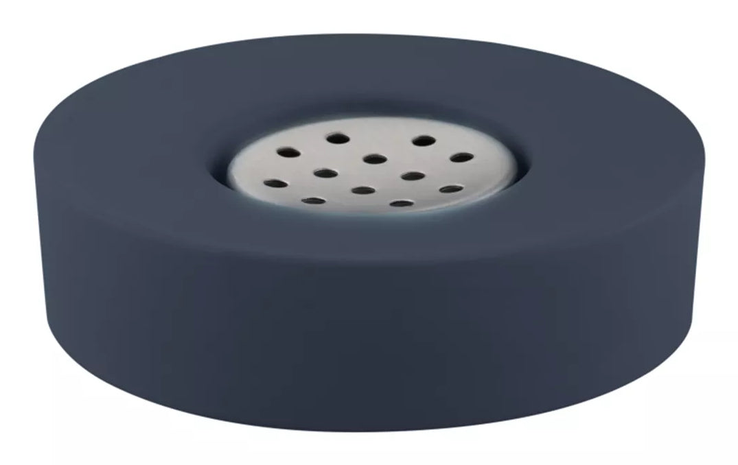 Diaqua Seifenschale Zylo – Keramik, 12,5×12×4,2 cm, Anthrazit
