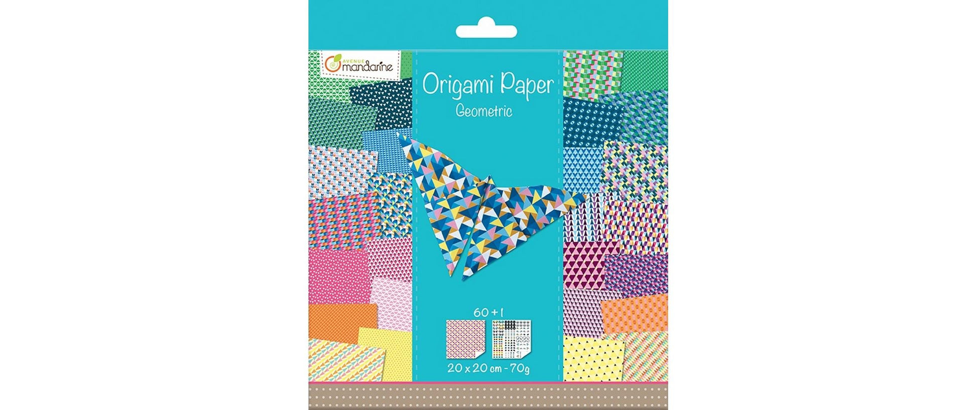 Avenue Mandarine Origami-Papier – sortiert – 200 × 200 mm, 60 Bogen
