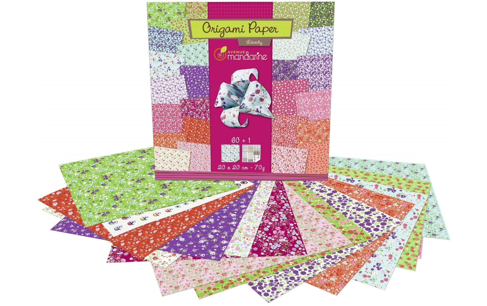 Avenue Mandarine Origami Papier – sortiert – 200 × 200 mm, 60 Blätter