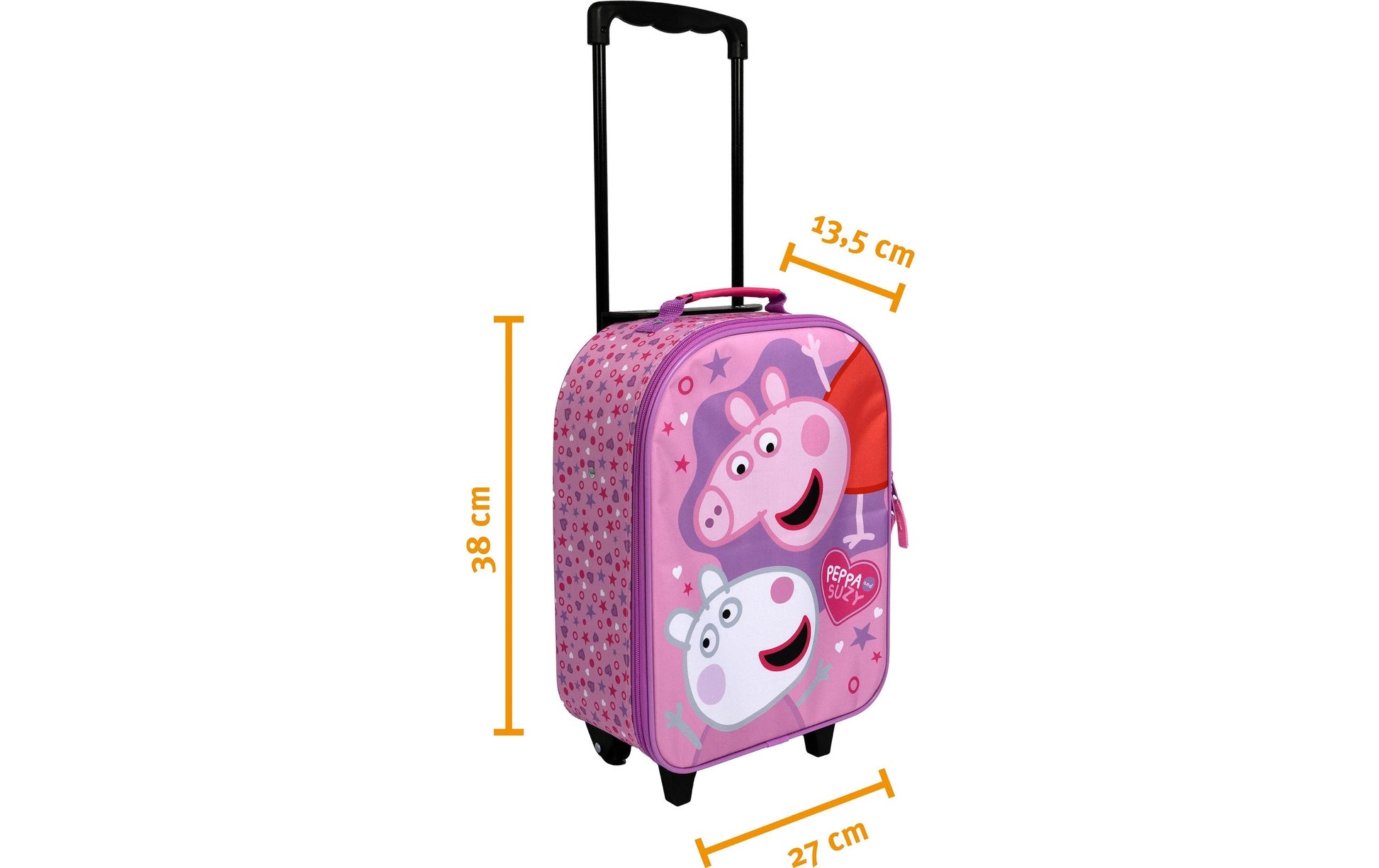 Undercover Kindertrolley, 13 l, 2 Rollen, Peppa Pig Motiv, Rosa, 27 × 38 × 13,5 cm
