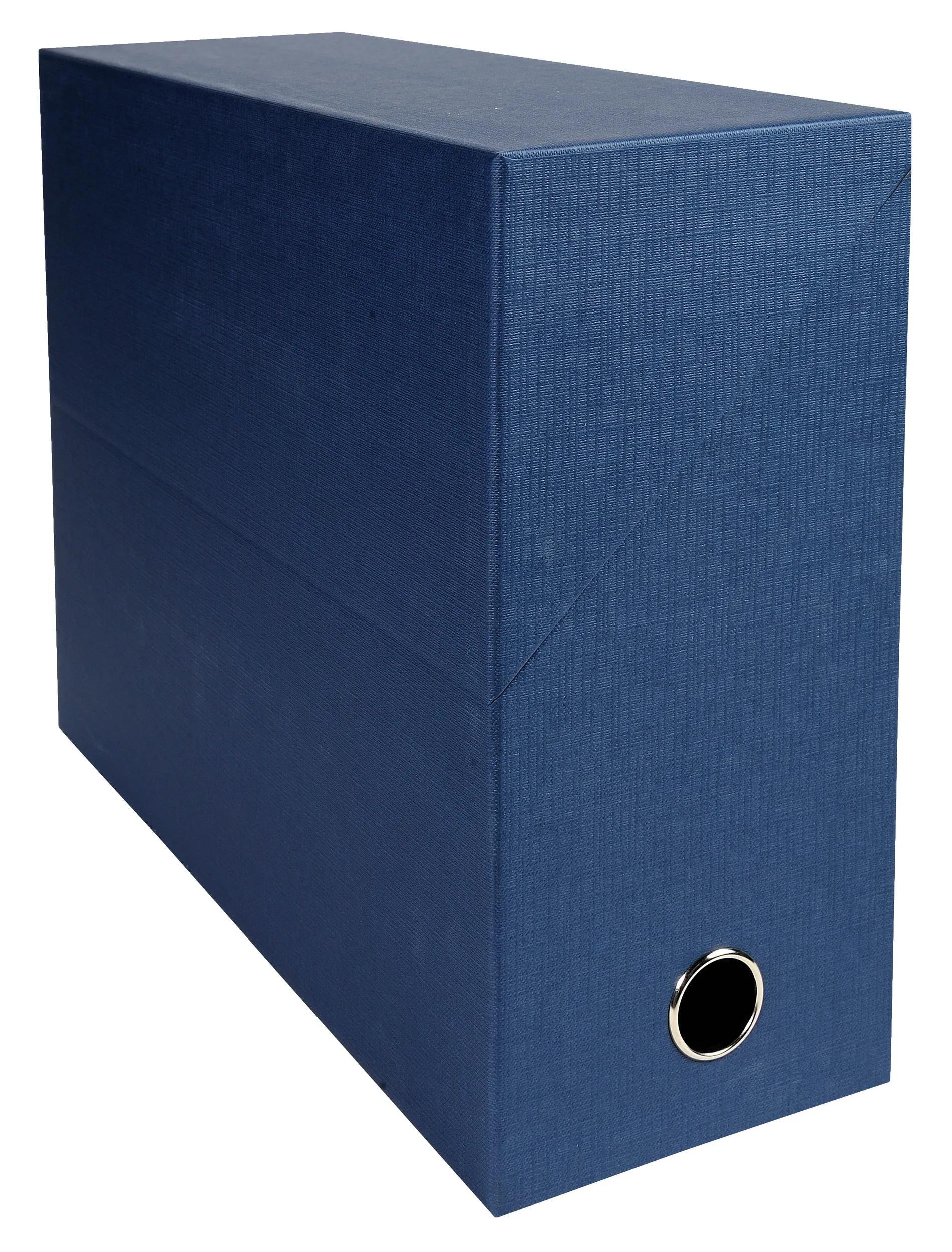 Exacompta Archivschachtel – für A4, B 255 × H 340 × T 120 mm, 1'000 Blatt, dunkelblau, Karton