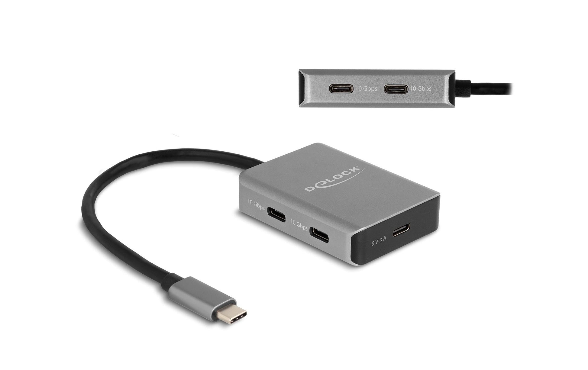 DeLOCK USB-Hub – 4× USB-C, für Windows/Mac/Linux