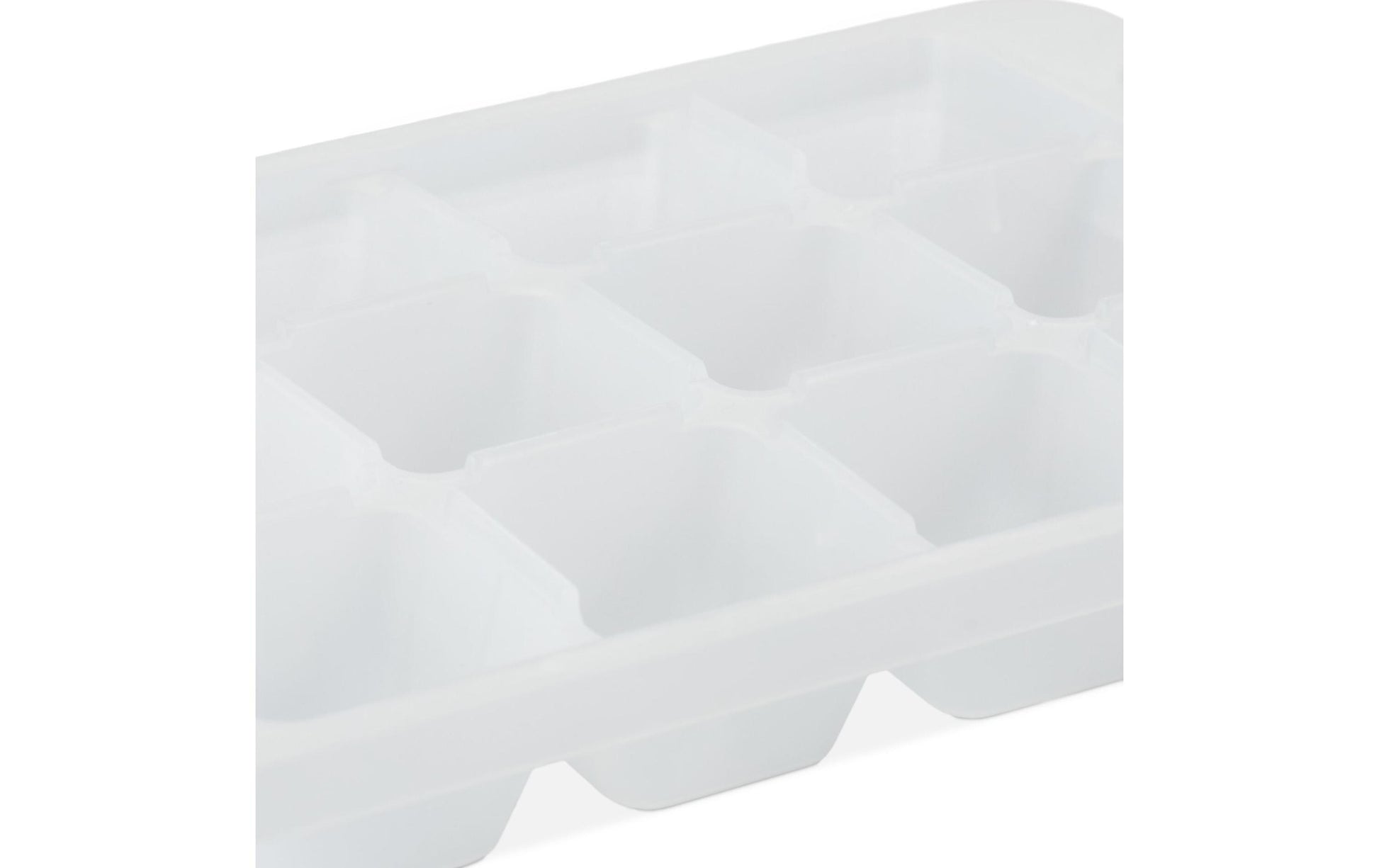 Relaxdays Eiswürfelform 48 Stk., 22 × 15 × 11 cm, Kunststoff, transparent/weiss