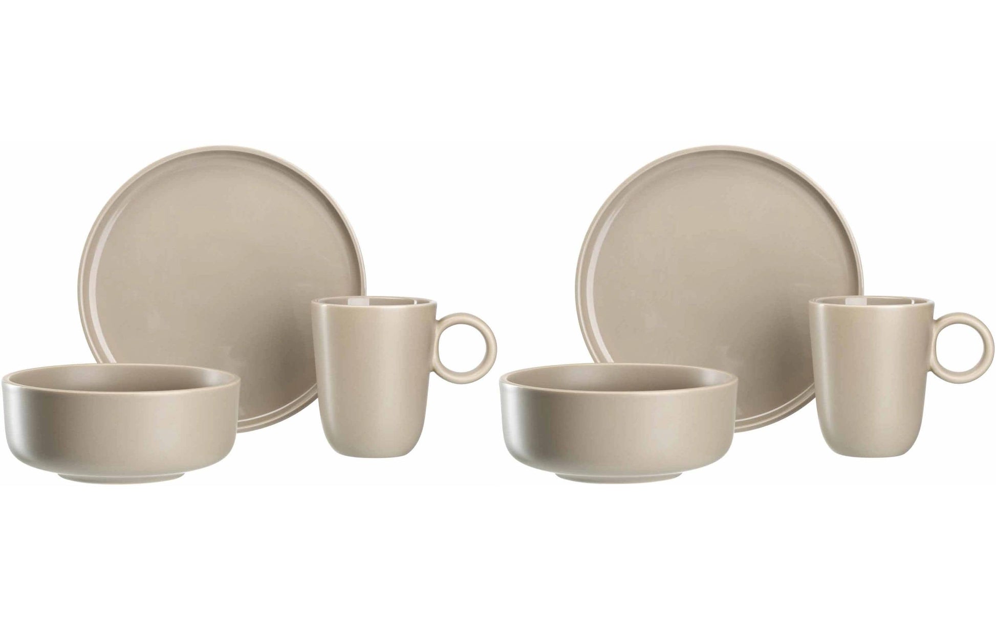 LEONARDO Roma Speise-Service – Keramik, beige, spülmaschinenbeständig, 6-teilig