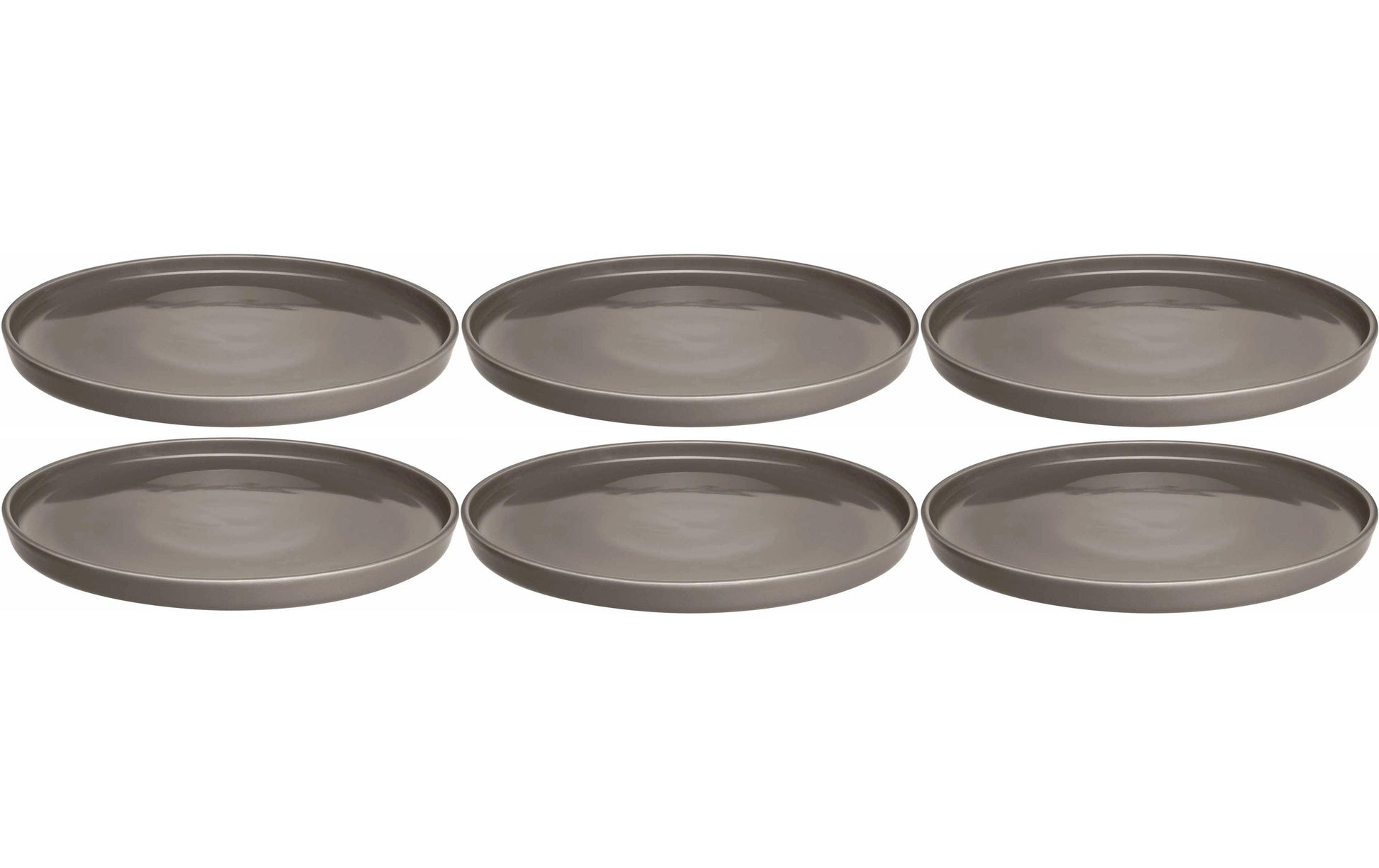 LEONARDO Roma Teller – Ø 22 cm, Keramik, taupe, spülmaschinenfest, mikrowellenfest, 6 Stück