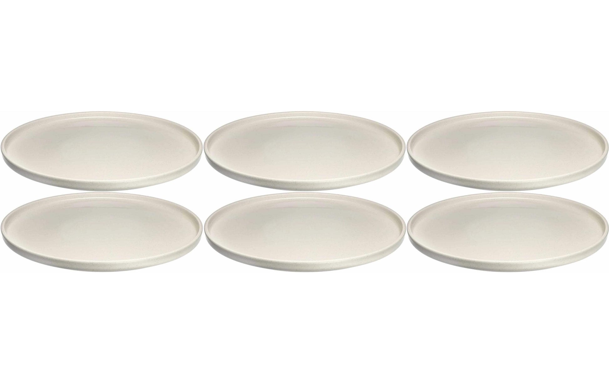 LEONARDO Roma Speiseteller – Keramik, creme, spülmaschinenbeständig, mikrowellengeeignet, 6 Stück