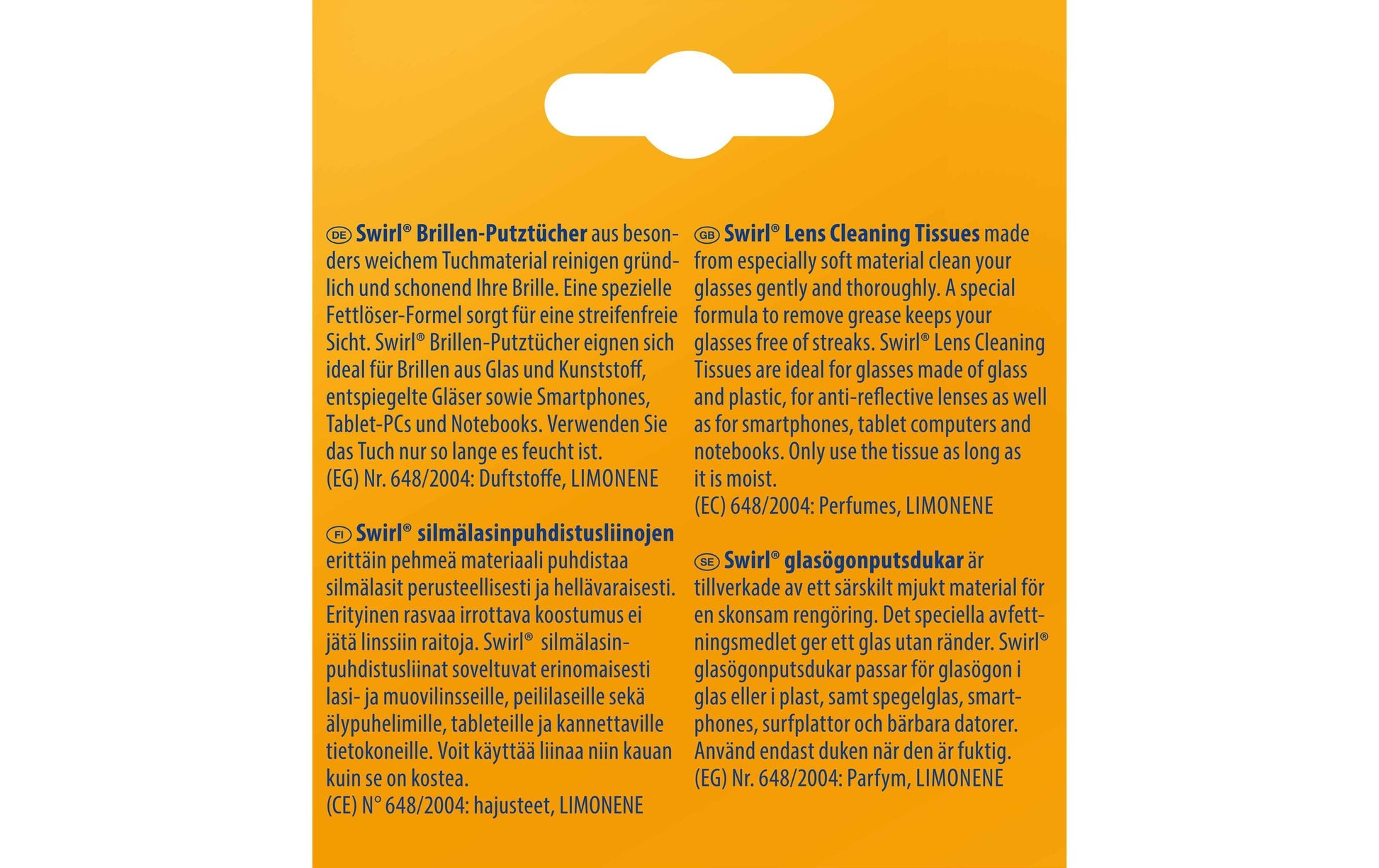 Swirl Brillenputztuch – ohne Duft – für Brille – 10 Stk.