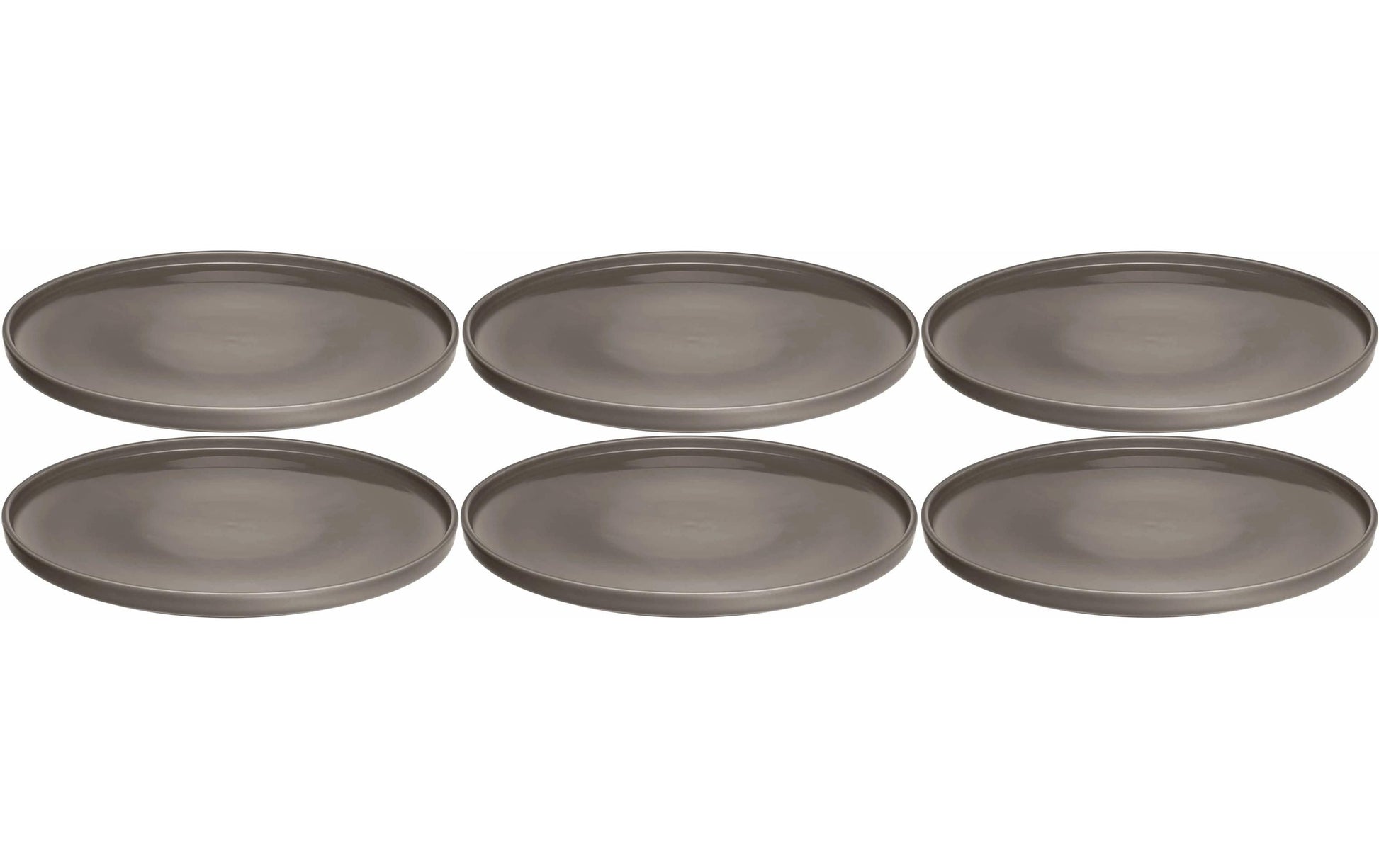 Leonardo Roma Speiseteller – Keramik, taupe, spülmaschinenfest, mikrowellenfest, 6 Stück