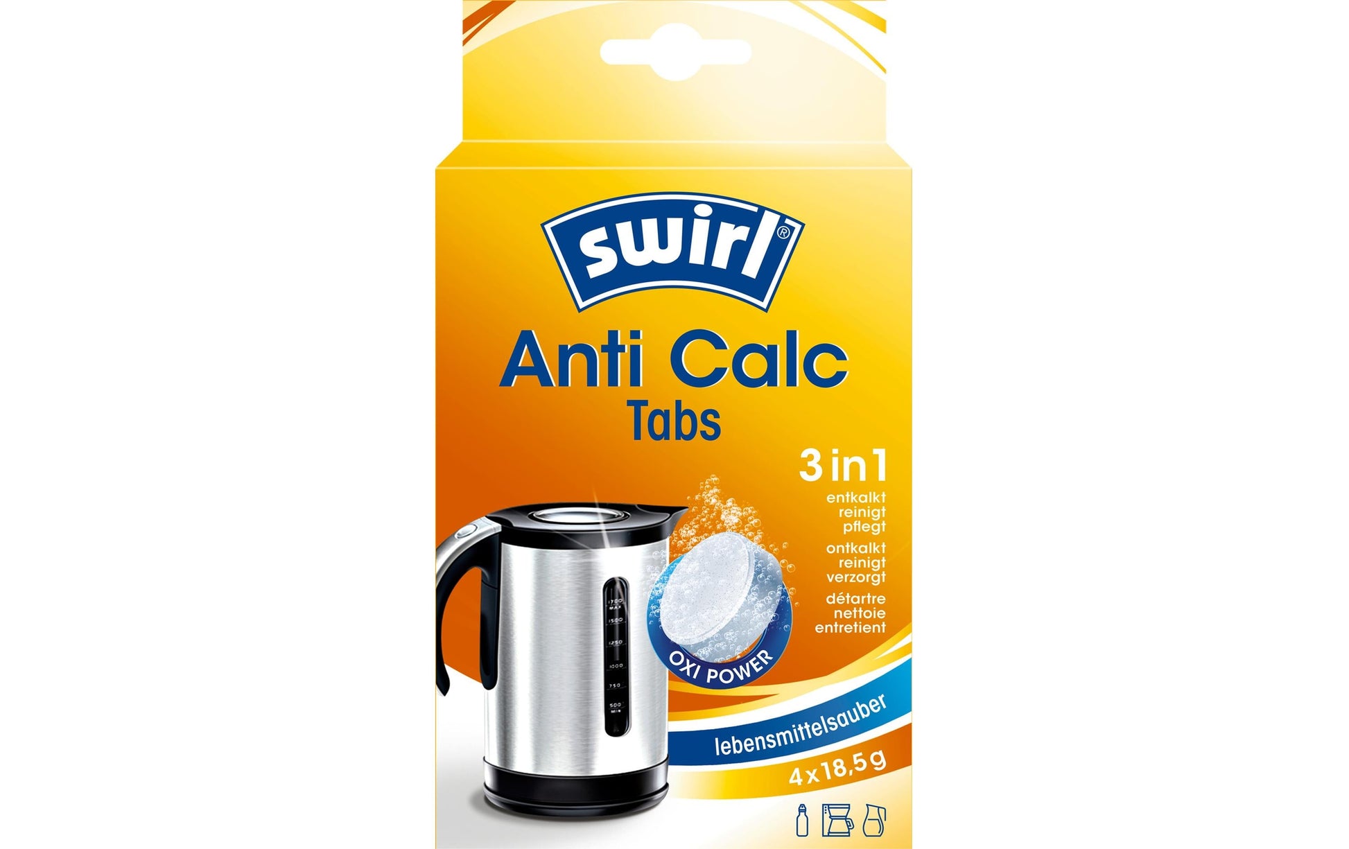 Swirl Anticalc Entkalker für Kaffeemaschinen – 74 g, 4 Tabletten