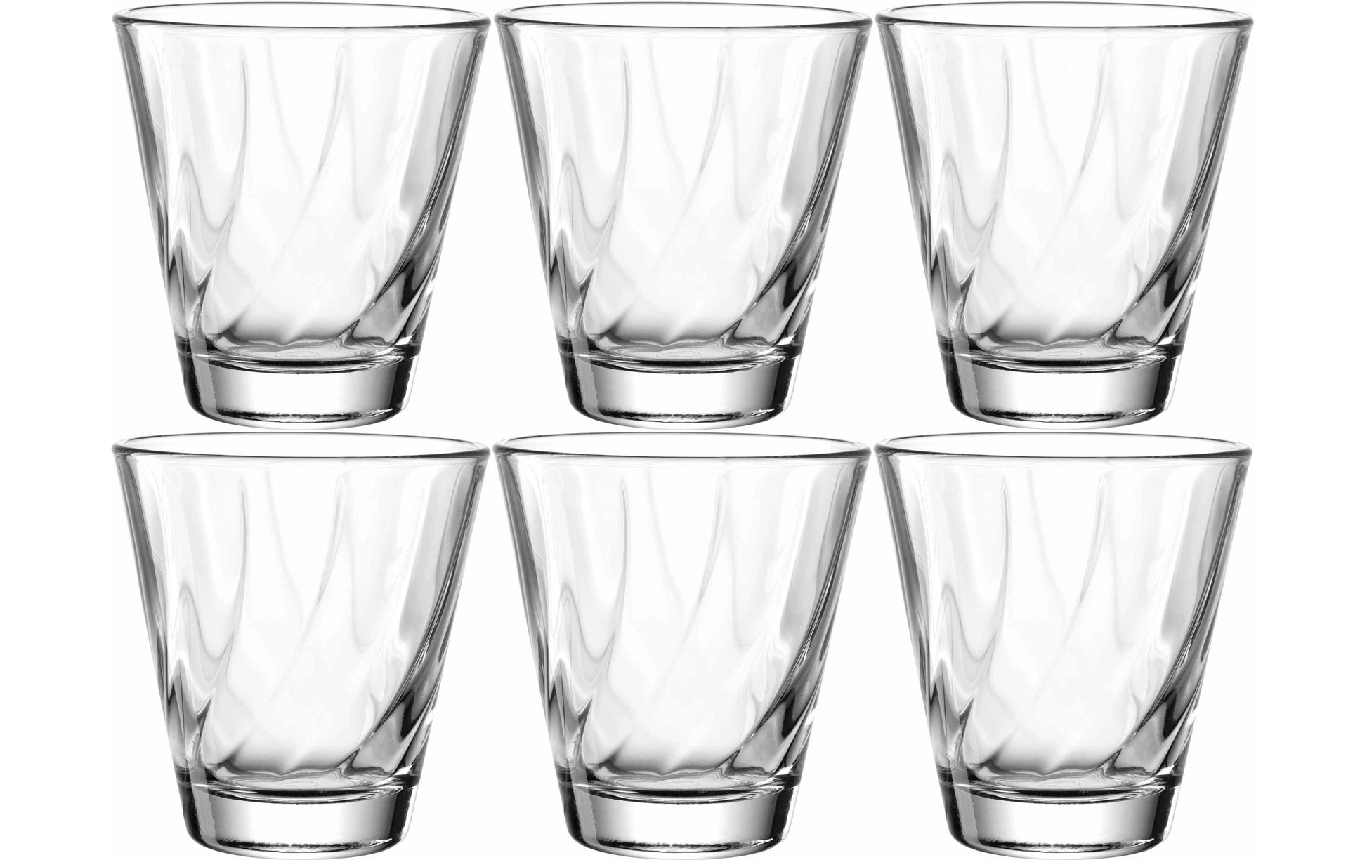 Leonardo Twist Trinkglas – 0,22 l, Kalk-Natron-Glas, Transparent, spülmaschinengeeignet