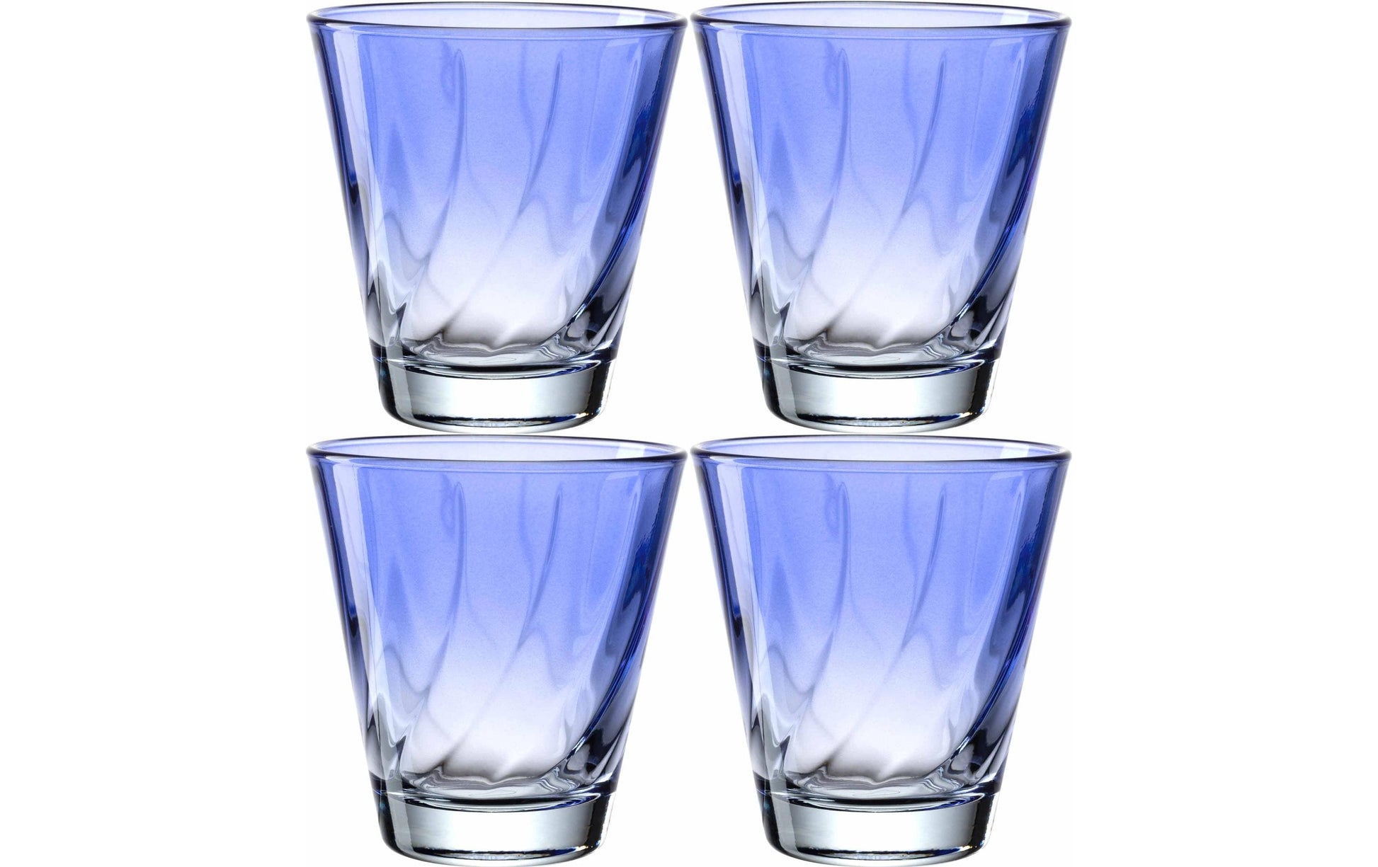 LEONARDO Trinkglas – 0,22 l, Glas, Blau, spülmaschinenfest, 4 Stück