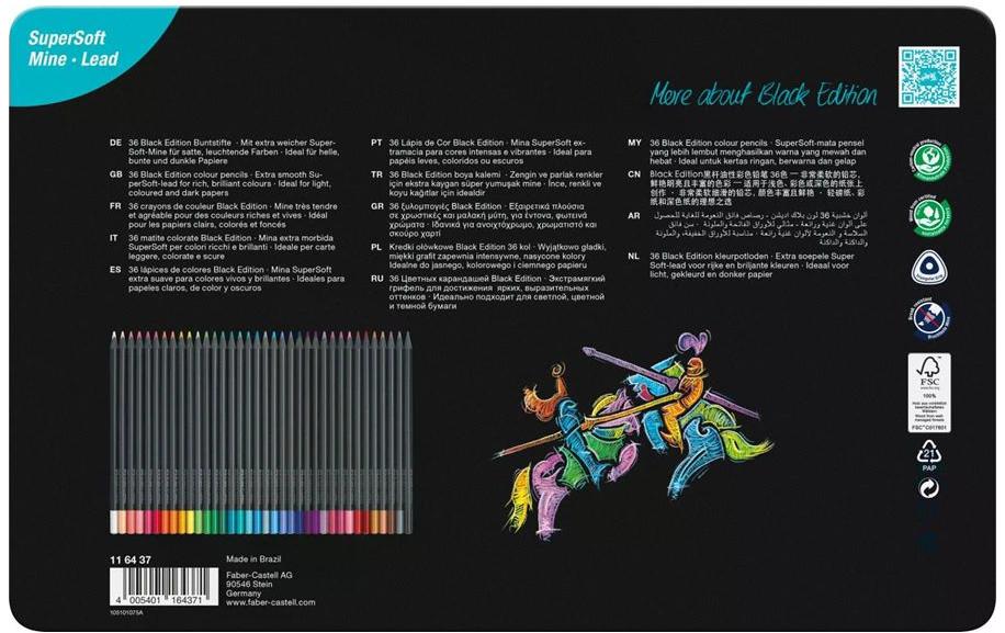 Faber-Castell Buntstifte Classic – 36 Farben, im Metalletui, Ø 3 mm, dreikantig, FSC