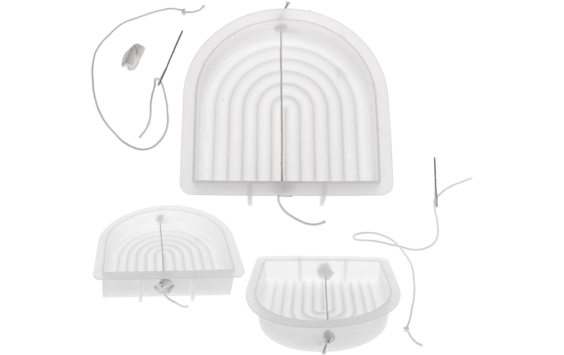 GLOREX Kerzengiessform, Silikon, Weiss, 15 × 3 × 15 cm, 1 Stk