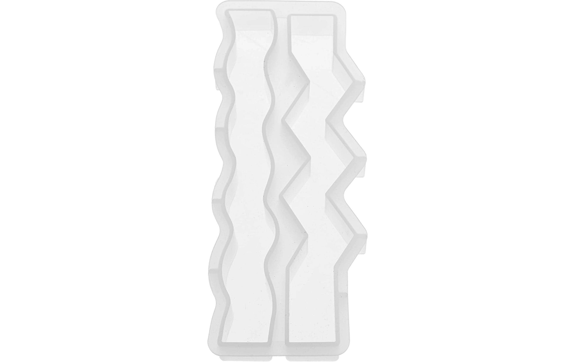 GLOREX Kerzengiessform – Welle Zickzack – Silikon – 25 × 28 × 230 mm – 1 Stück