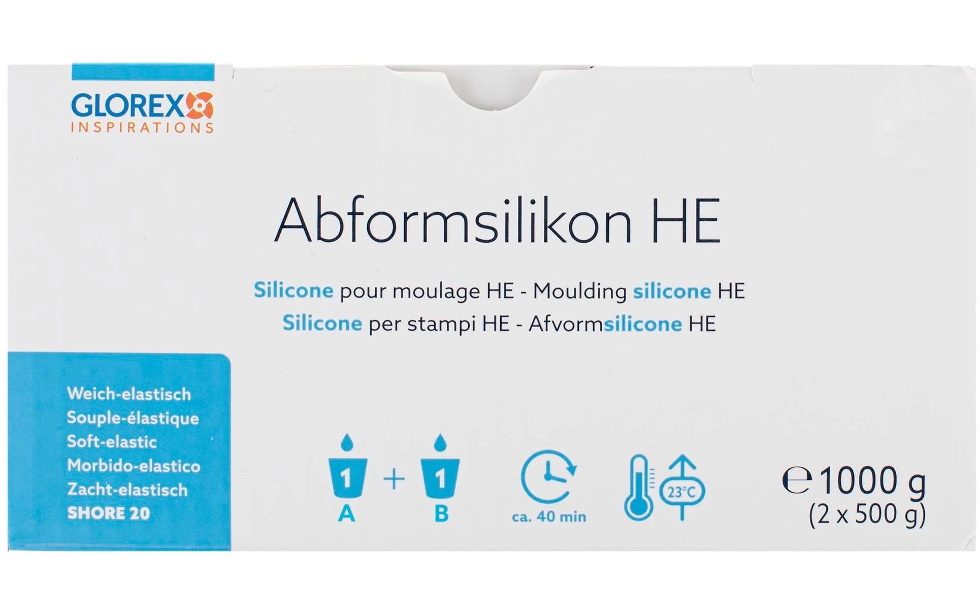 GLOREX Hochelastische Abformmasse – 2 × 500 g – lufthärtend
