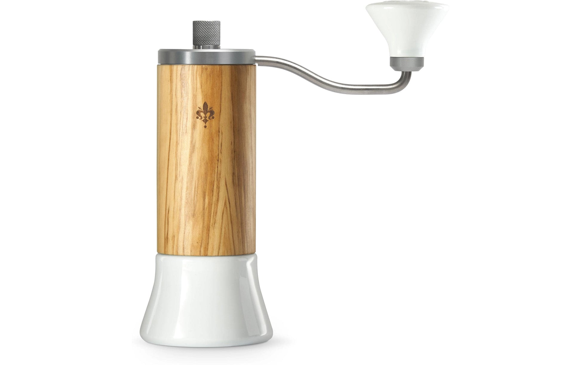 Eureka Hand-Kaffeemühle BabyGrinder – 40 g, Kegelmahlwerk, Olivenholz – Braun