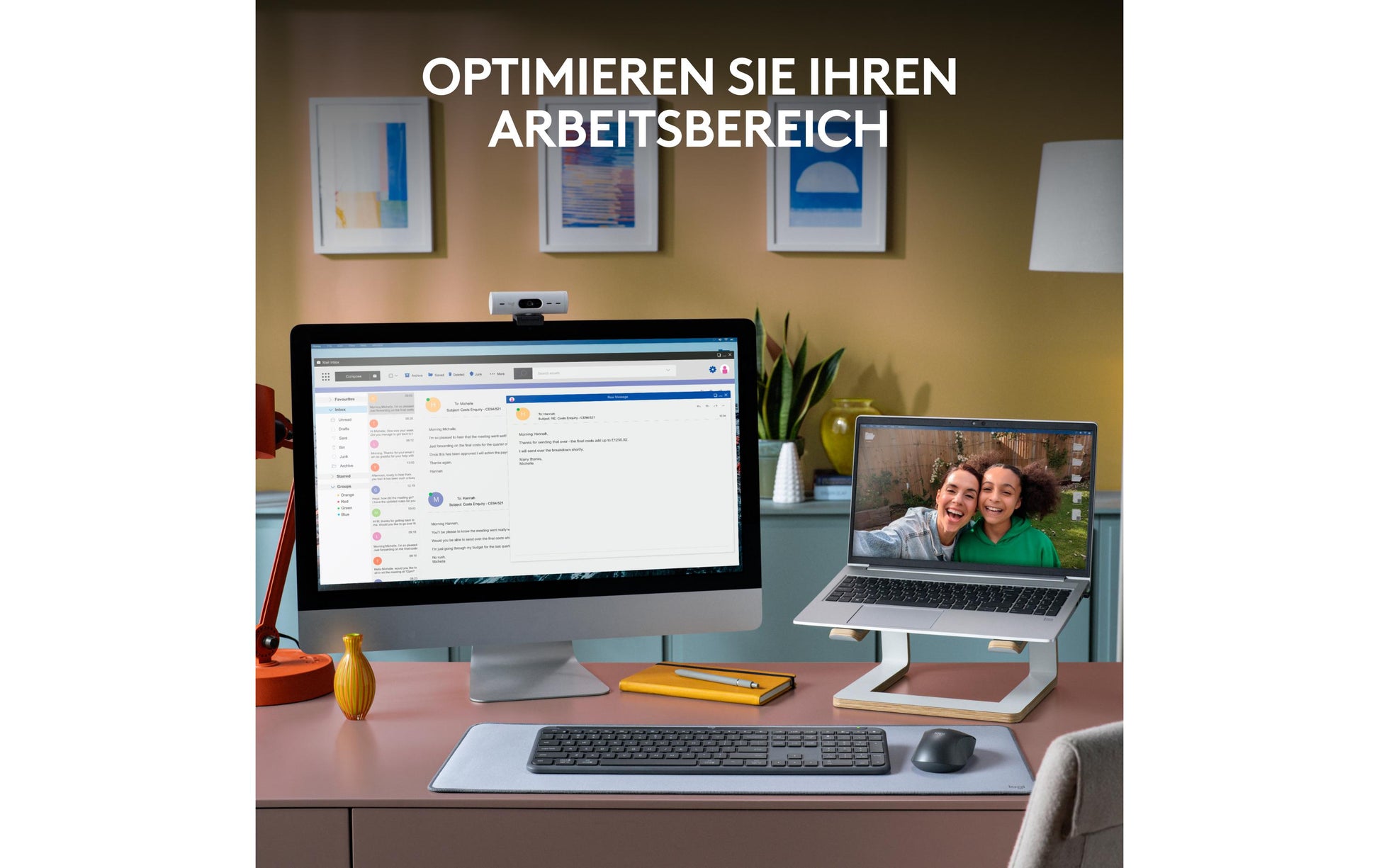 Logitech Signature Slim Wireless K950 – Tastatur, kabellos, CH-Layout (DE-CH), Grau