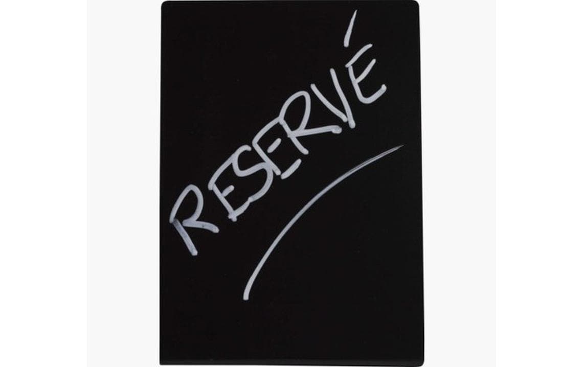 Exacompta Tisch-Namensschild – 105 × 150 × 46 mm – Polystyrol – Schwarz