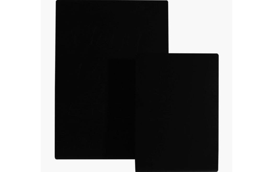 Exacompta Tischkreidetafel DIN A5 (148 × 210 mm) – Schieferoptik (HIPS-Polystyrol), Schwarz – Hoch/Quer