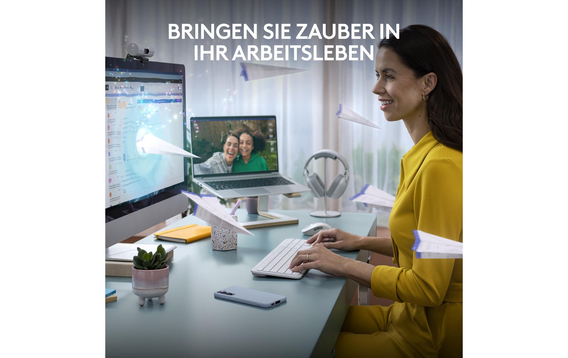 Logitech Signature Slim K950 – Tastatur, kabellos, CH-Layout (DE-CH), Weiss