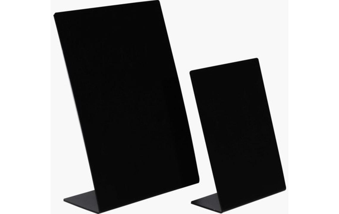 Exacompta Tisch-Namensschild – 105 × 150 × 46 mm – Polystyrol – Schwarz