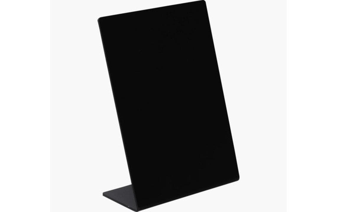 Exacompta Tisch-Namensschild – 105 × 150 × 46 mm – Polystyrol – Schwarz