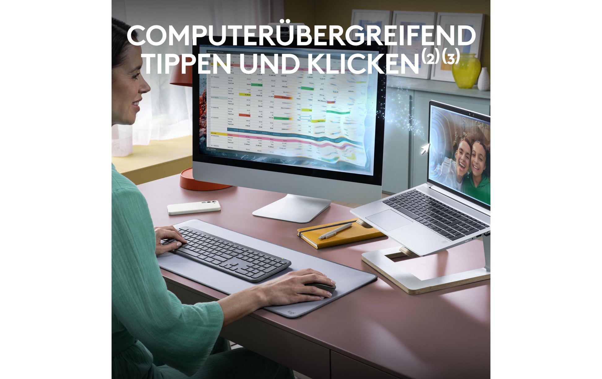 Logitech Signature Slim Combo MK950 – Tastatur, CH-Layout (DE-CH), Grau