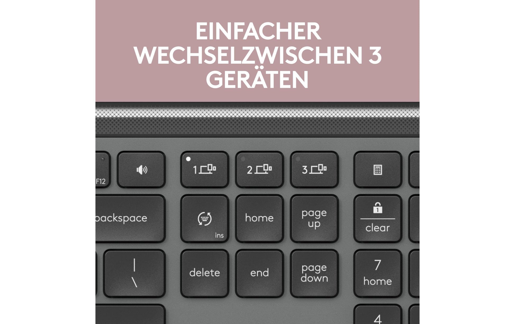 Logitech Signature Slim Combo MK950 – Tastatur, CH-Layout (DE-CH), Grau