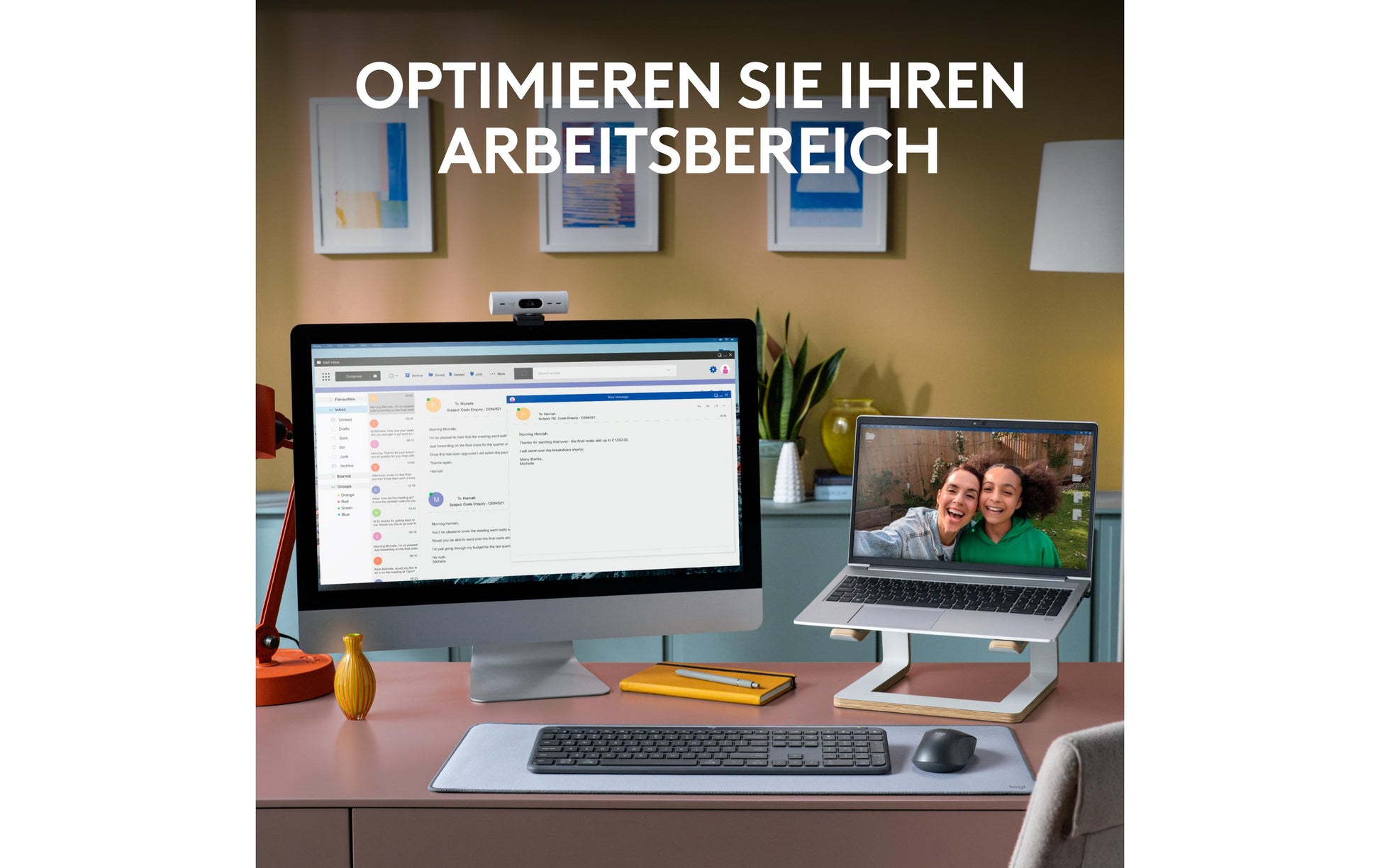 Logitech Signature Slim Combo MK950 – Tastatur, CH-Layout (DE-CH), Grau