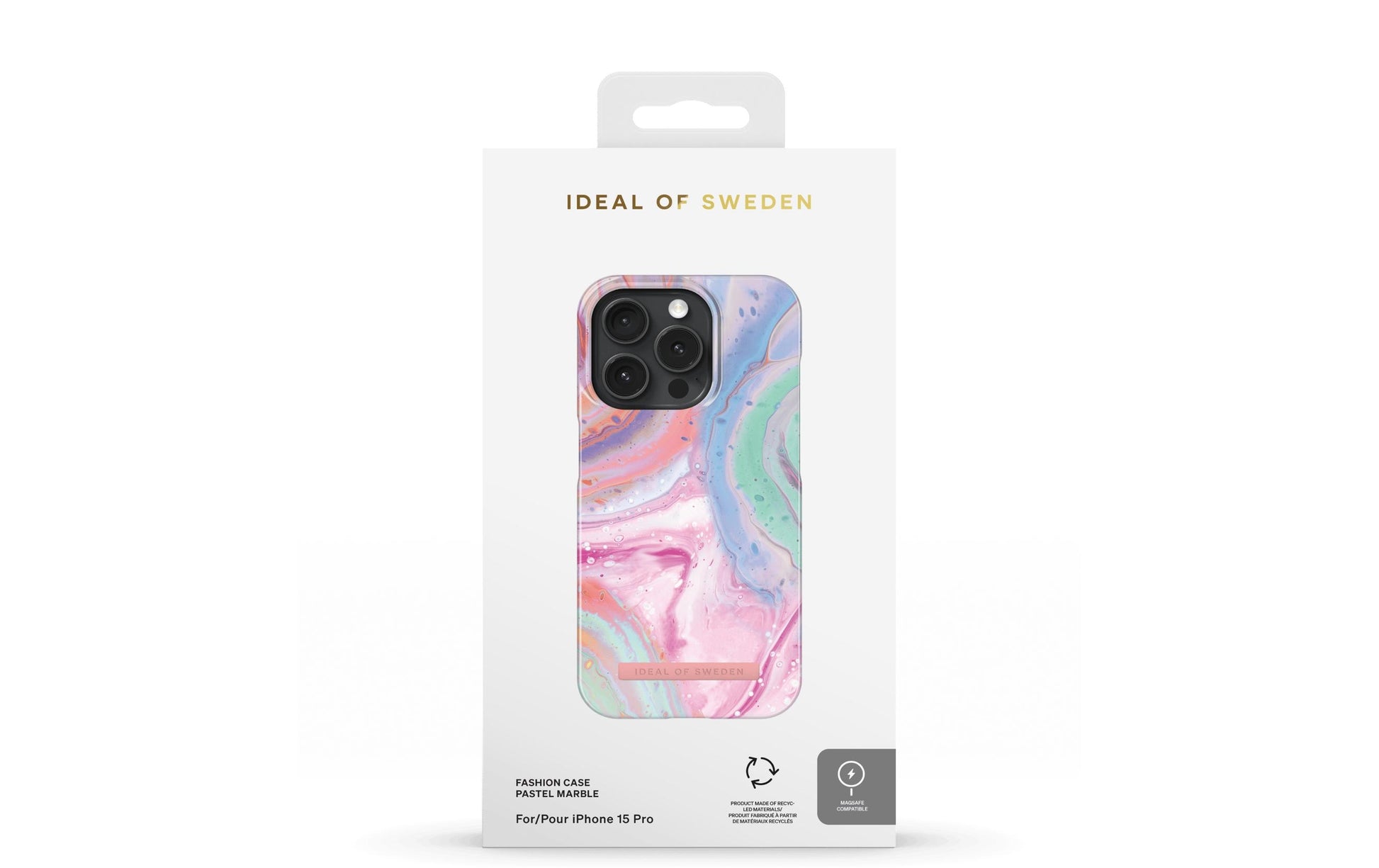 Ideal of Sweden – Backcover – für Apple iPhone 15 Pro – Pastellmarmor – PC, MagSafe-kompatibel