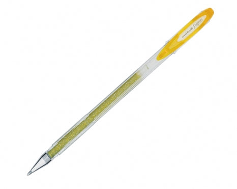 Uni-Ball Signo Sparkling Gelschreiber – gold, 0,7 mm, für dunkles Papier, Kappe