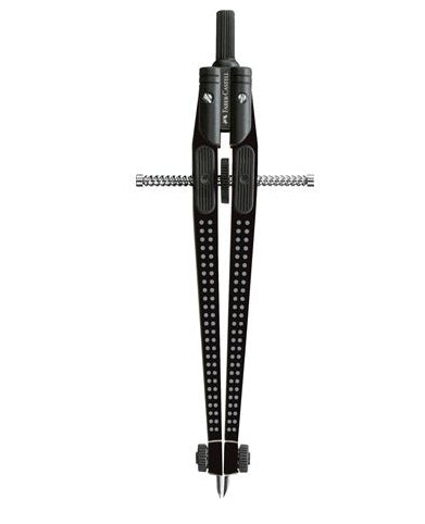 Faber-Castell GRIP Schnellverstellzirkel – Länge 170 mm, max. Kreis-Ø 39 cm, inkl. Ersatzminendose, schwarz