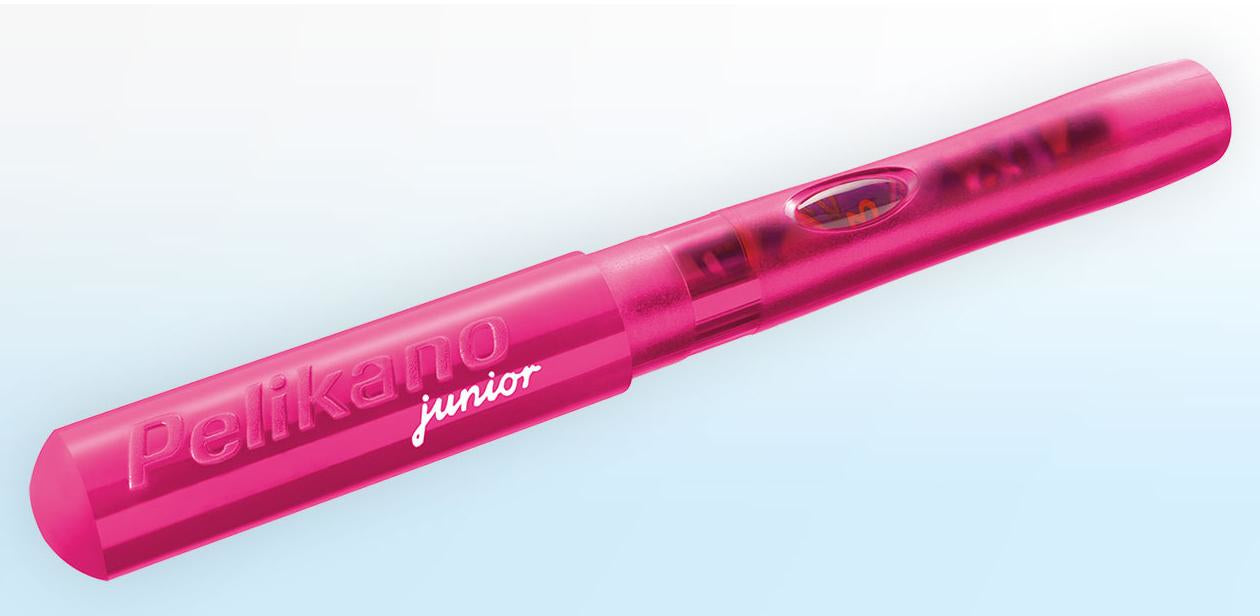Pelikano junior – Federspitze A – für Rechtshänder – pink, blau – Patronen