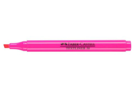 Faber-Castell Textliner 38 Textmarker – Pink, Keil/Fein 1/4 mm, schnell trocknend
