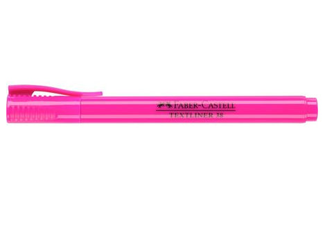 Faber-Castell Textliner 38 Textmarker – Pink, Keil/Fein 1/4 mm, schnell trocknend
