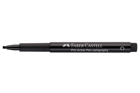 Faber-Castell PITT Kalligrafiestift – Kalligrafiespitze, 2,5 mm, wasserfest, schwarz
