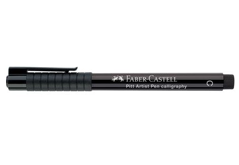 Faber-Castell PITT Kalligrafiestift – Kalligrafiespitze, 2,5 mm, wasserfest, schwarz