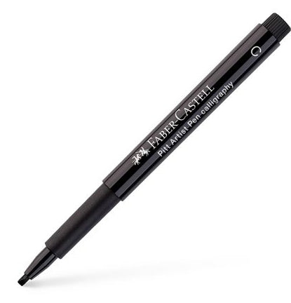 Faber-Castell PITT Kalligrafiestift – Kalligrafiespitze, 2,5 mm, wasserfest, schwarz