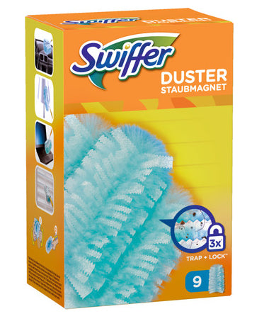 Swiffer Reinigungstücher (Nachfüllpackung) – für Swiffer Staubmagnet, Gelb, 9 Stk.